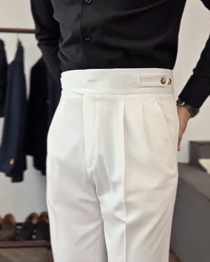 Classic Buttoned Formal Gurkha Pants by ARVIANO
