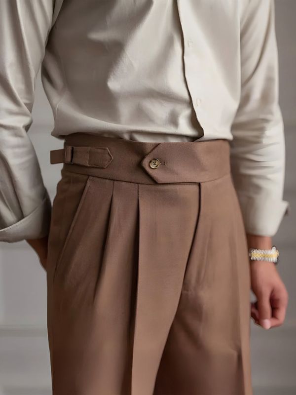 Italian Khakhi Signature Formal Gurkha Pants by ARVIANO