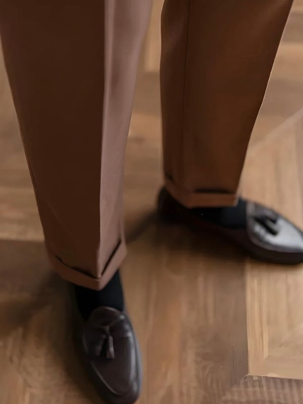 Italian Khakhi Signature Formal Gurkha Pants by ARVIANO