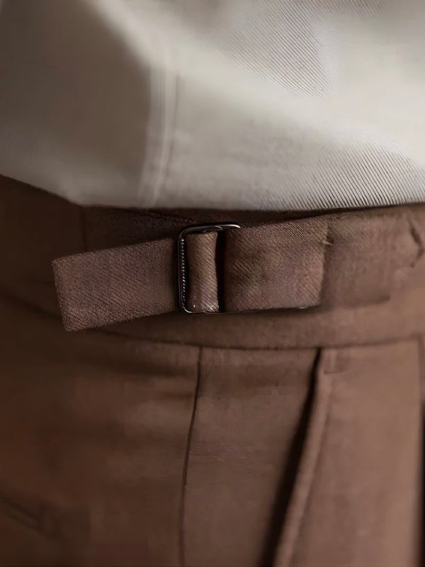 Italian Khakhi Signature Formal Gurkha Pants by ARVIANO